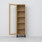 Preview: Vitrine LOFTY schmal - Eichenholz